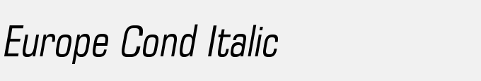 Europe Cond Italic